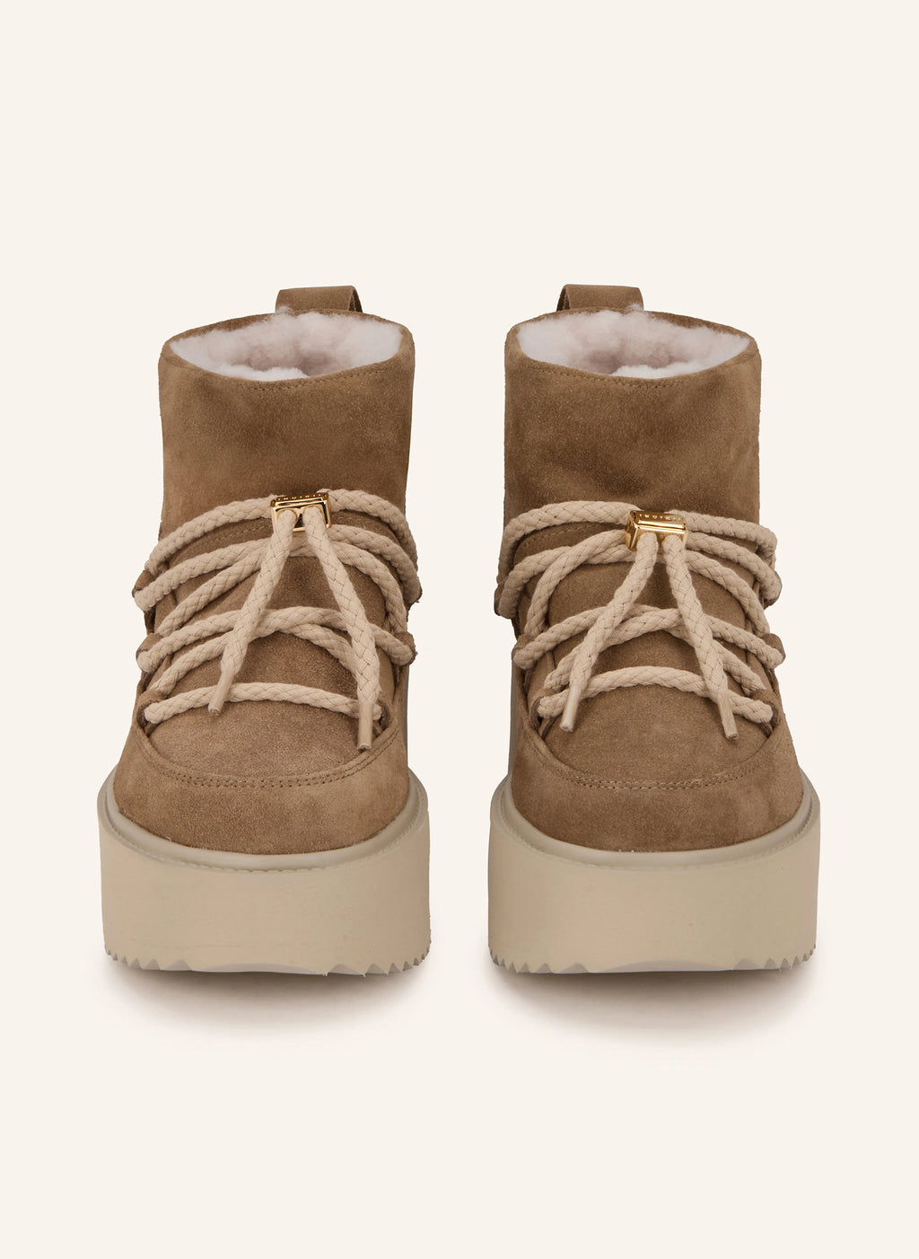 INUIKII Klassische niedrige Plattform Beige