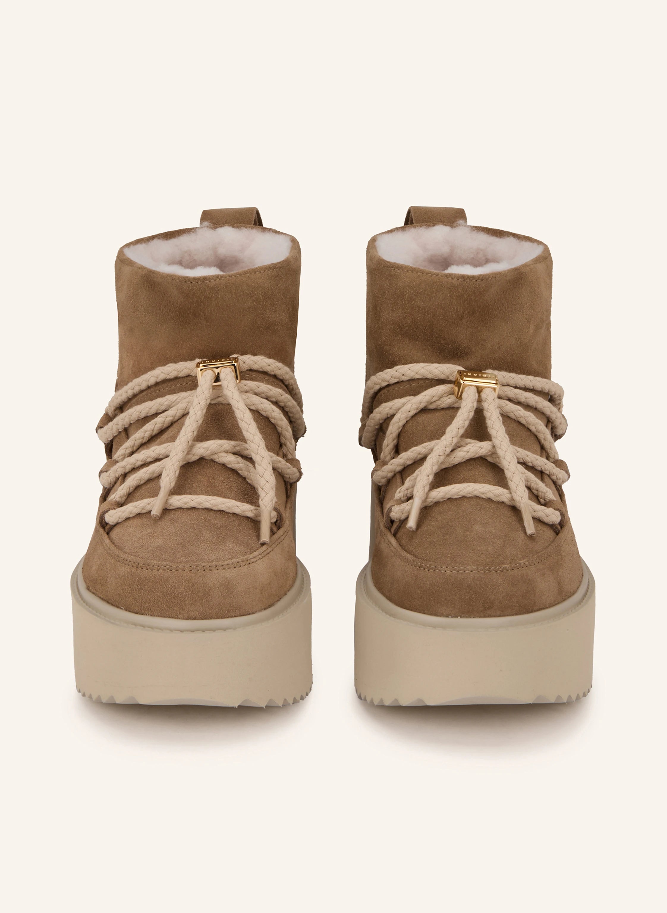 INUIKII Klassische niedrige Plattform Beige