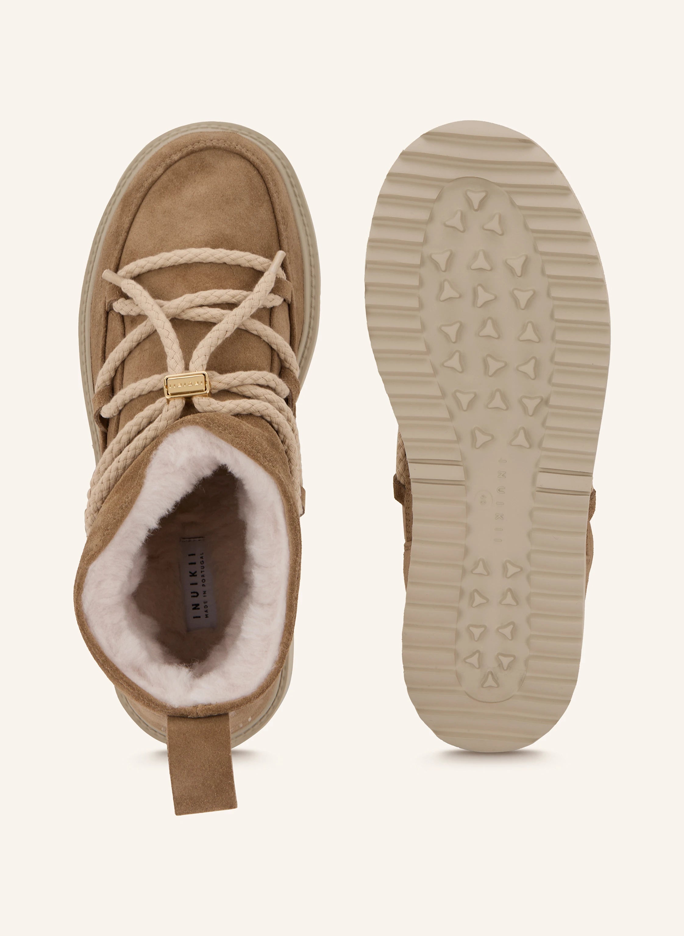 INUIKII Klassische niedrige Plattform Beige