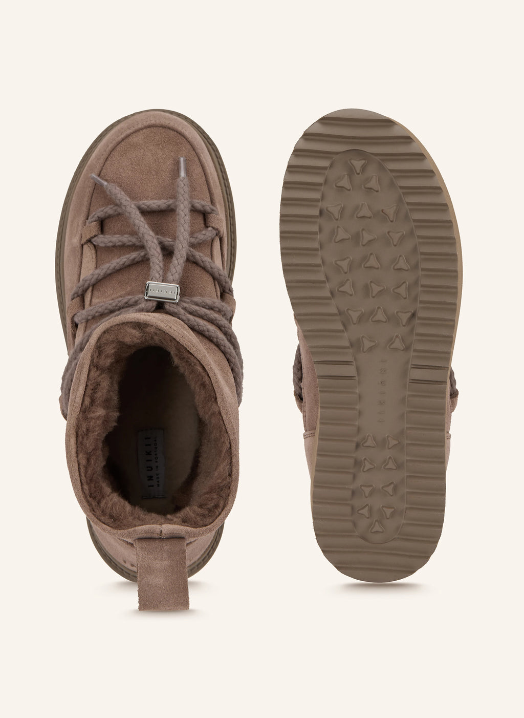 INUIKII Klassische niedrige Plattform Taupe