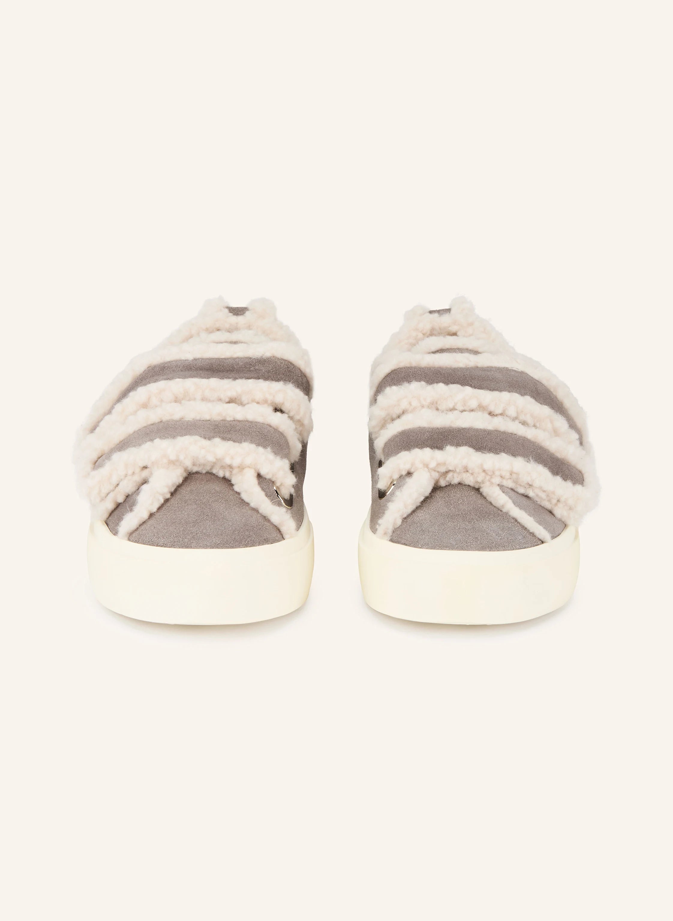INUIKII Shearling Low Velcro Grau