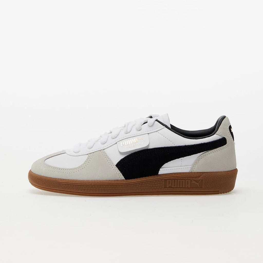 Puma Palermo Leather Weiß Vapor Grau Gummi