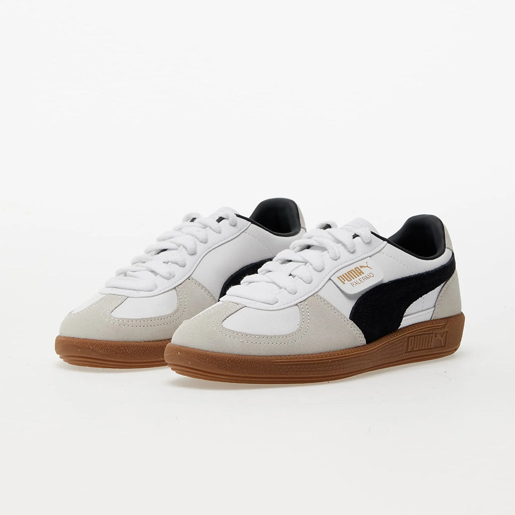 Puma Palermo Leather Weiß Vapor Grau Gummi