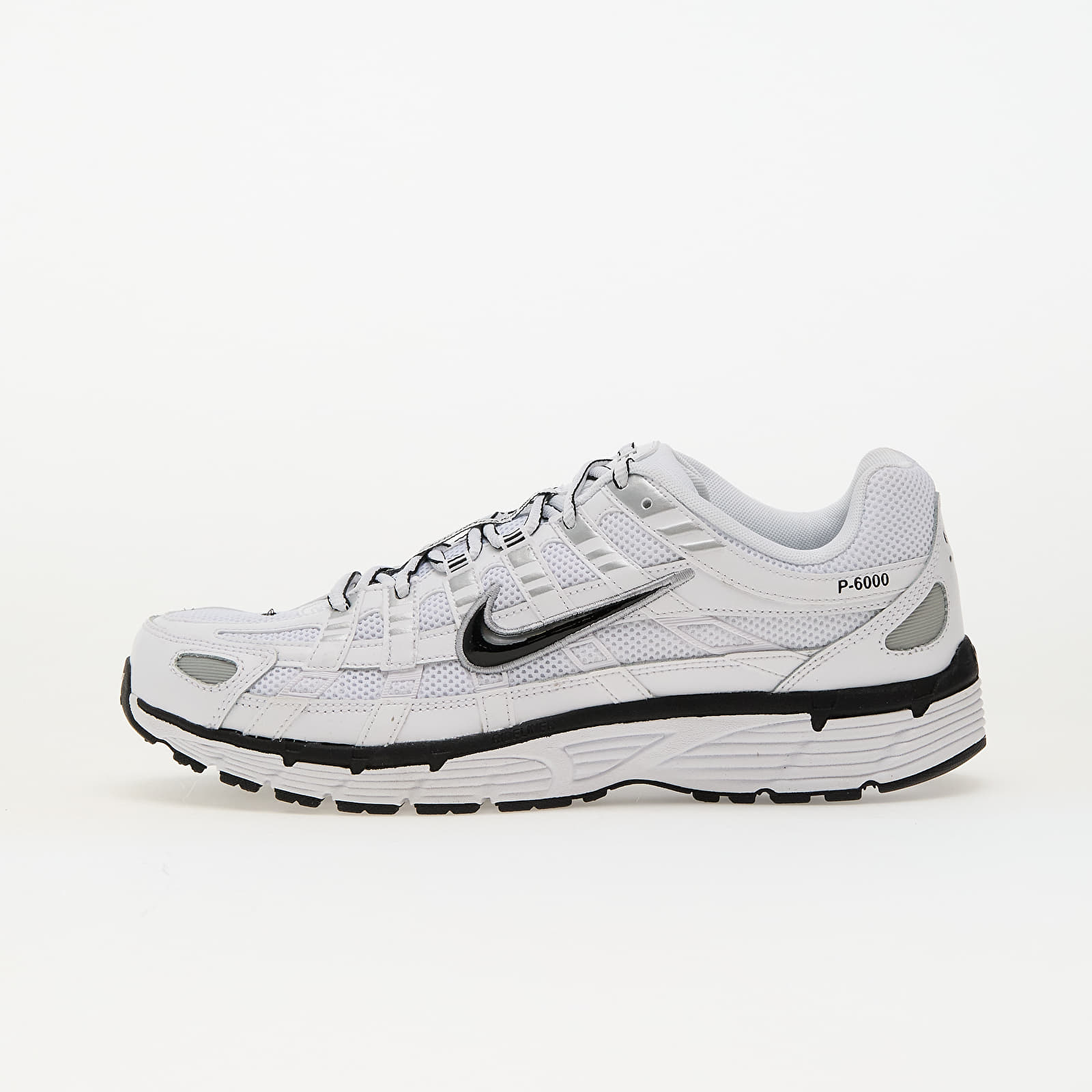Nike P-6000 White Metallic Silver Black