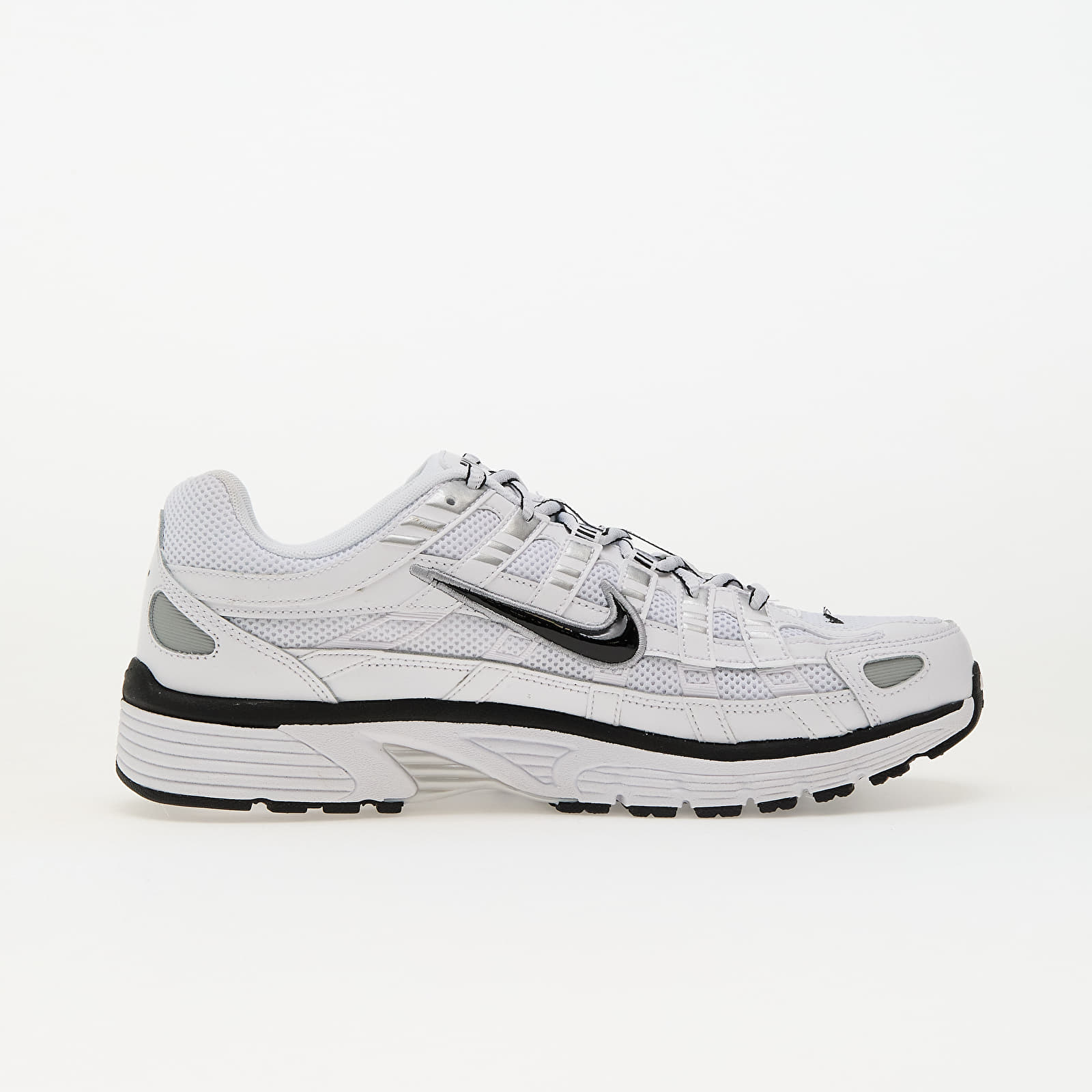 Nike P-6000 White Metallic Silver Black