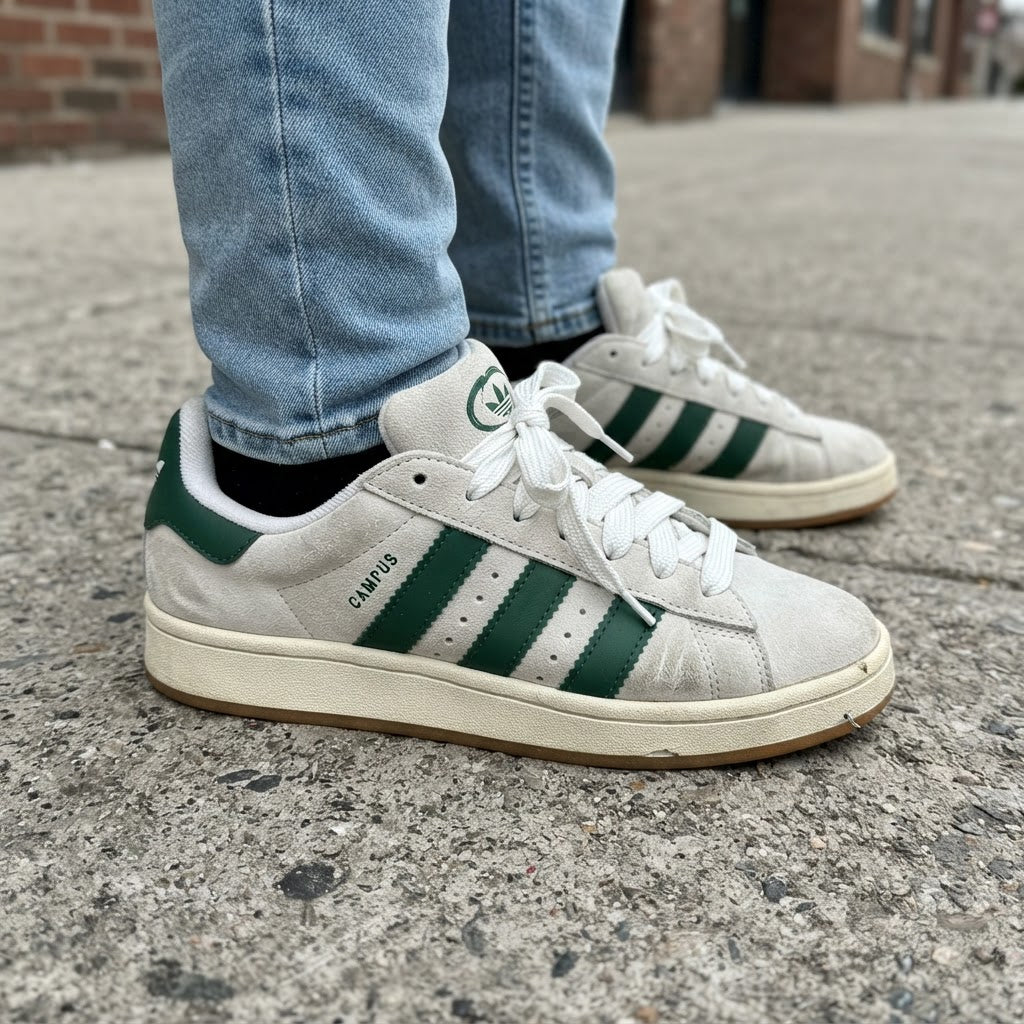 adidas Campus 00s Crystal White Collegiate Green