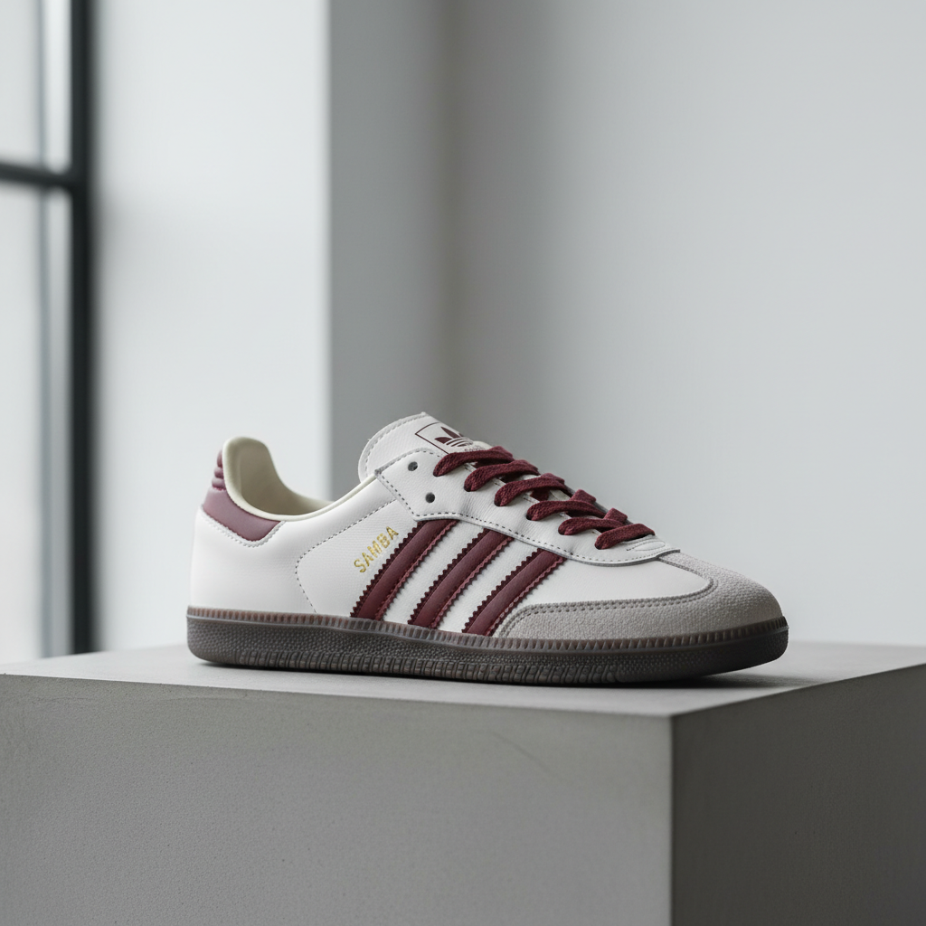 adidas Samba OG Wonder White Maroon