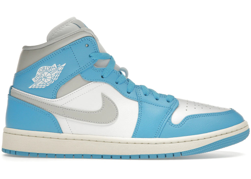 Jordan 1 Mid Dark Powder Blue White Sail Neutral Grey