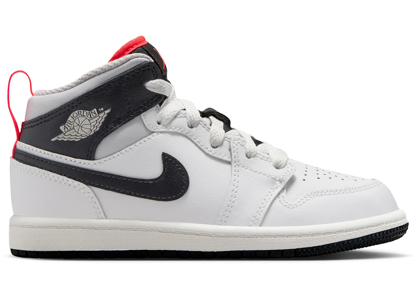 Jordan 1 Mid Summit Weiß Infrarot Schwarz