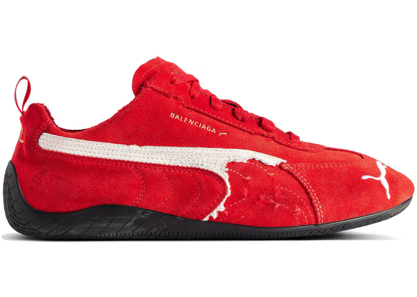 Balenciaga x Puma Speedcat Suede Distressed Rot Weiß
