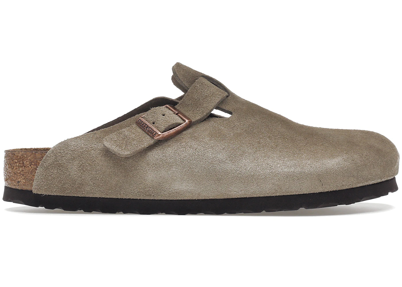 Birkenstock Boston Soft Footbed Wildleder Taupe