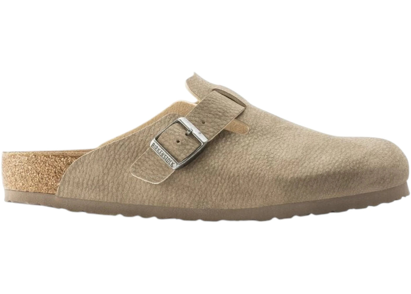 Birkenstock Boston Vegan Desert Dust Grau Taupe