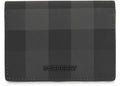Burberry Check Card Holder Charcoal