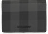 Burberry Check Card Holder Charcoal