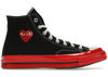 Converse Chuck Taylor All Star 70 Hi Comme des Garcons PLAY Schwarz Rote Zwischensohle