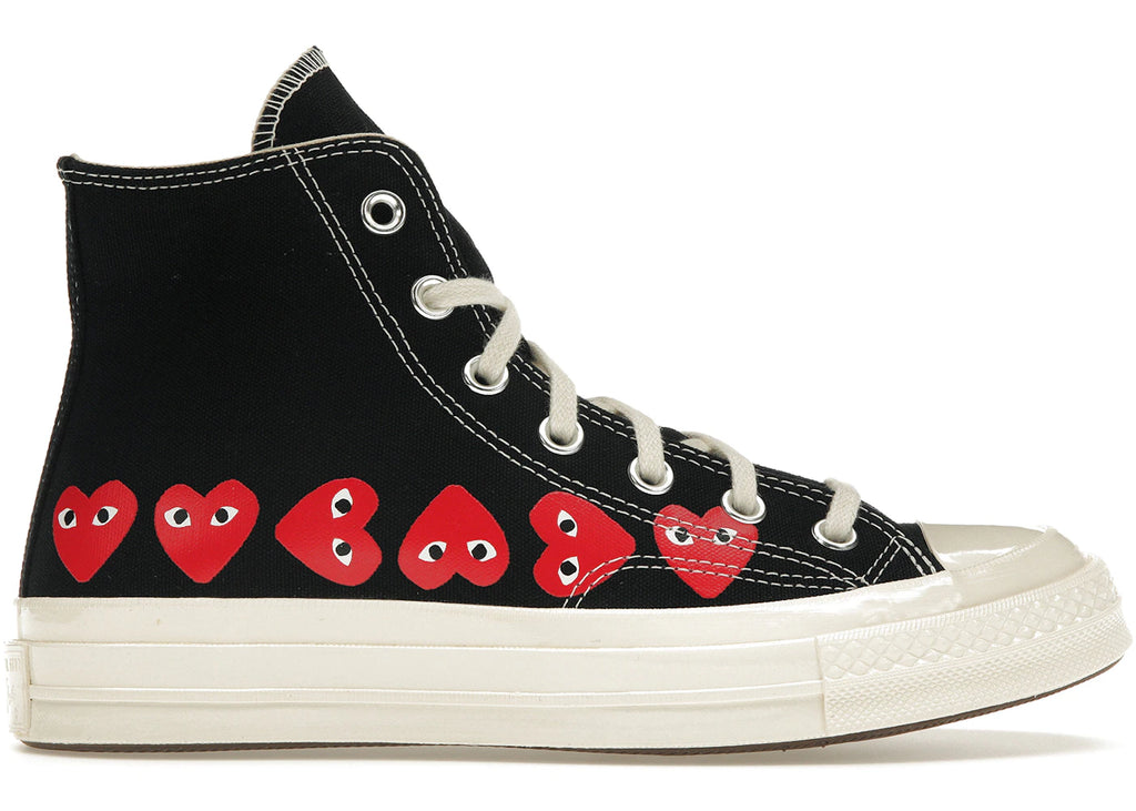 Converse Chuck Taylor All Star 70 Hi Comme des Garcons PLAY Multi-Heart Schwarz