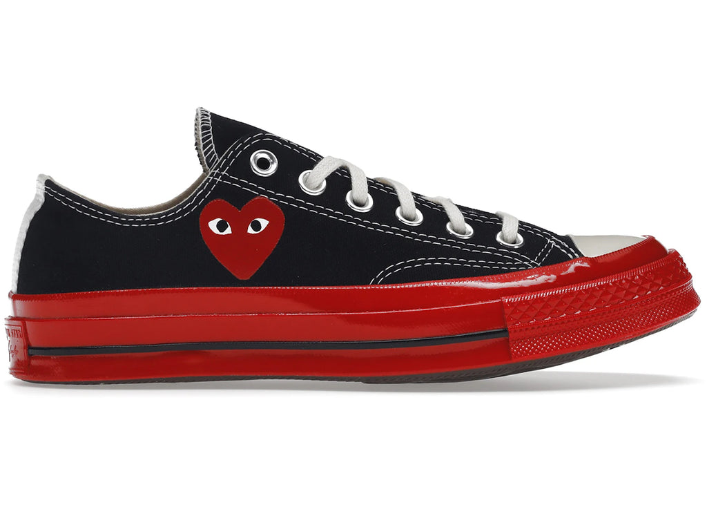 Converse Chuck Taylor All Star 70 Ox Comme des Garcons PLAY Schwarz Rote Zwischensohle
