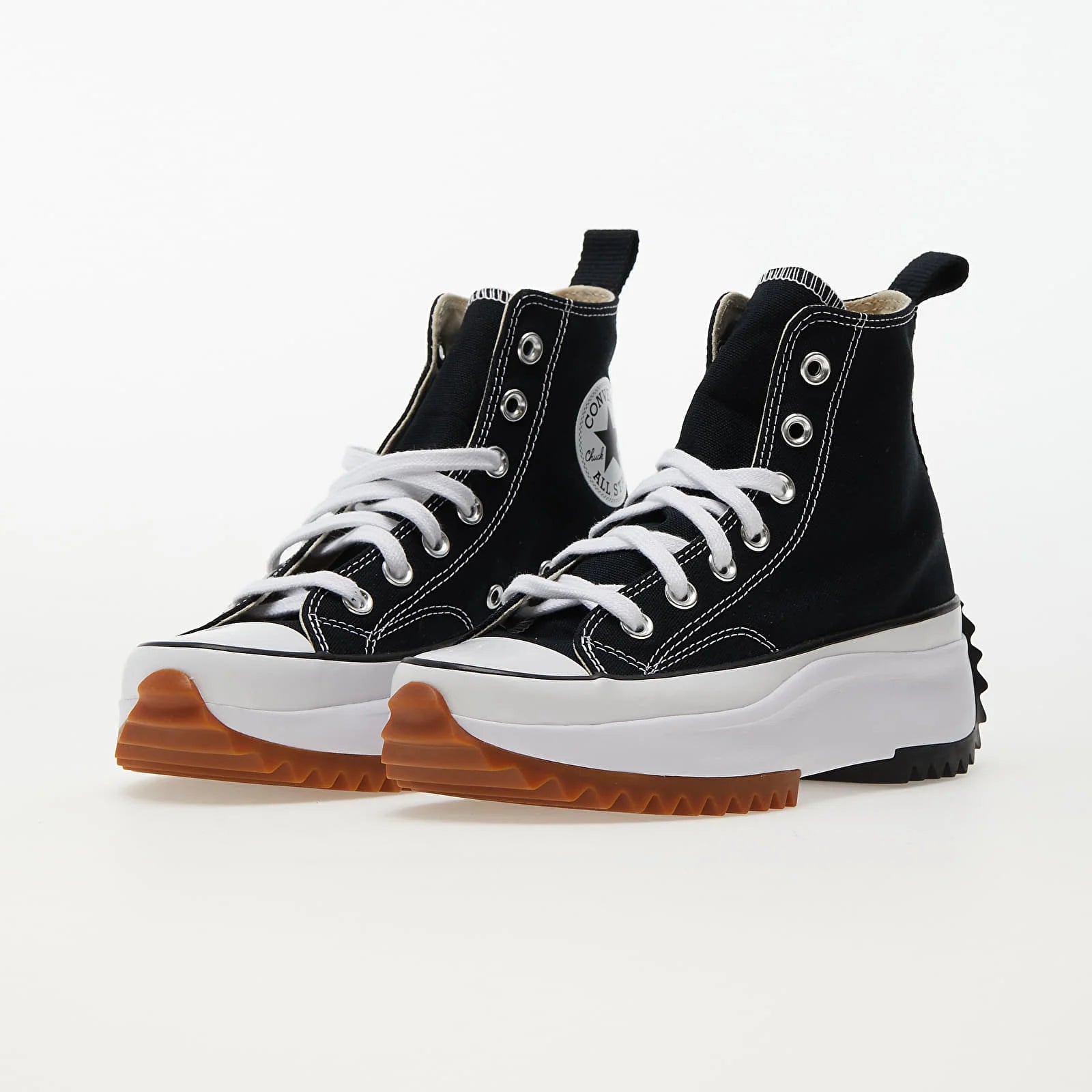 Converse Run Star Hike Hi Schwarz Weiß Gummi