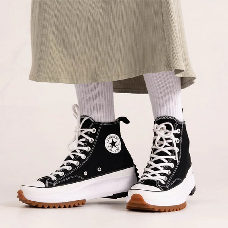 Converse Run Star Hike Hi Schwarz Weiß Gummi