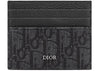 Dior Card Holder  Oblique Jacquard Black