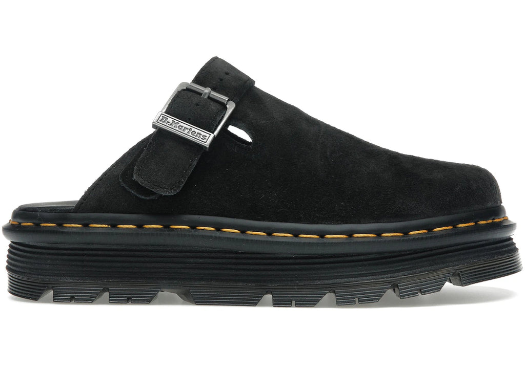 Dr. Martens Zebzag Suede Slingback Platform Mule Black