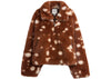 Gap x Sandy Liang Women's Spotted Vegan Fur Half-Zip Pullover Brown