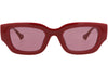 Gucci Cat Eye-Frame Injection Sunglasses Burgundy Crystal Red