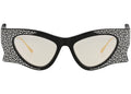 Gucci Cat Eye-Frame Recycled Acetate Sunglasses Black Gold Yellow