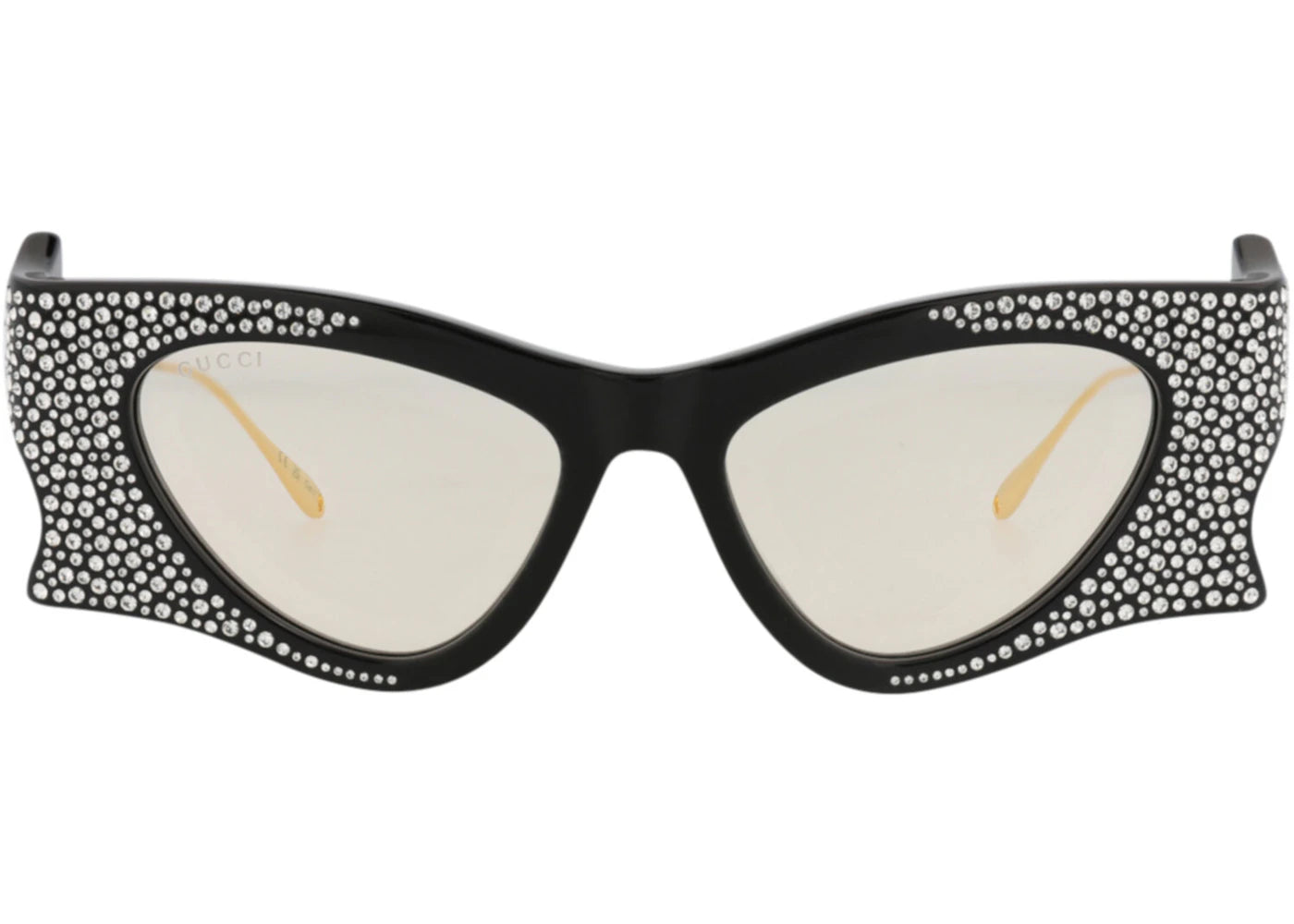 Gucci Cat Eye-Frame Recycled Acetate Sunglasses Black Gold Yellow