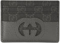 Gucci Interlocking GG Supreme Cut-Out Card Case Black/Grey