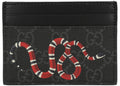 Gucci Kingsnake Print GG Supreme Card Holder Black/Red
