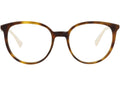 Gucci Round-Frame Acetate Optical Frames Havana Silver Transparent