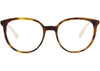 Gucci Round-Frame Acetate Optical Frames Havana Silver Transparent