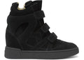 Isabel Marant IM3 High-Top Leather Wedge Sneakers Black - main view