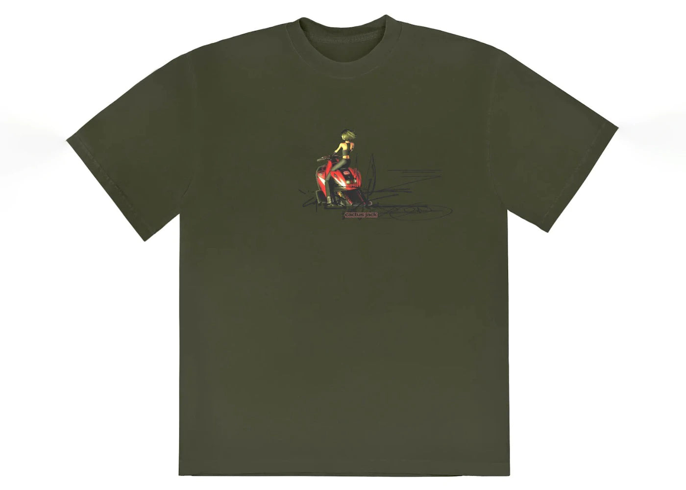 Jordan x Travis Scott Cactus Jack Moto Girl T-Shirt Grün
