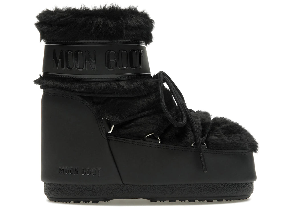 Moon Boot Icon Faux-Fur Low Boot Schwarz