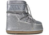 Moon Boot Icon Glitter Niedriger Stiefel Silber