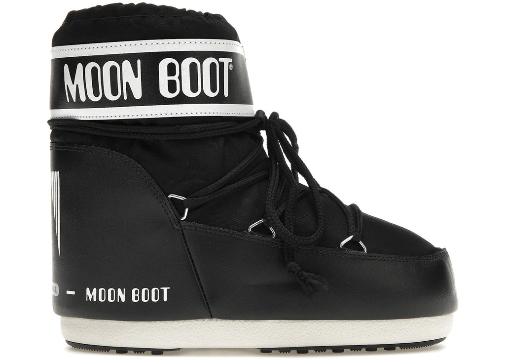Moon Boot Icon Low Nylonstiefel Schwarz Weiß