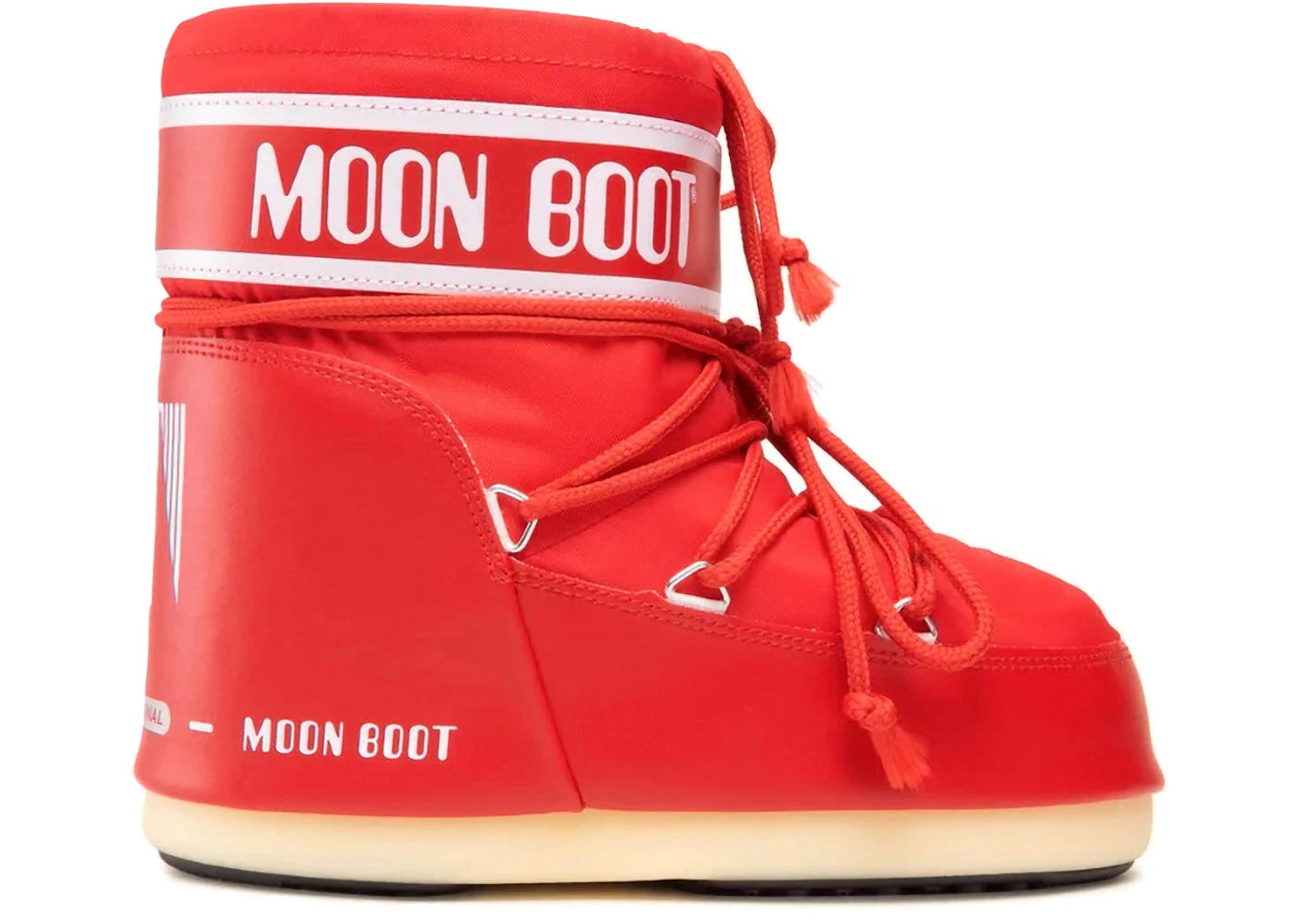 Moon Boot Icon Nylon Niedriger Stiefel Rot