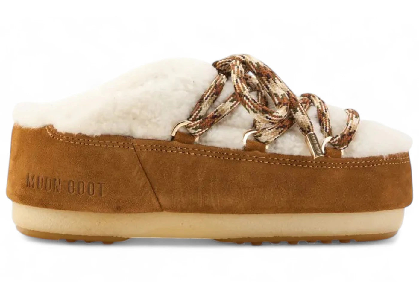 Moon Boot Mule Shearling Whisky Off White