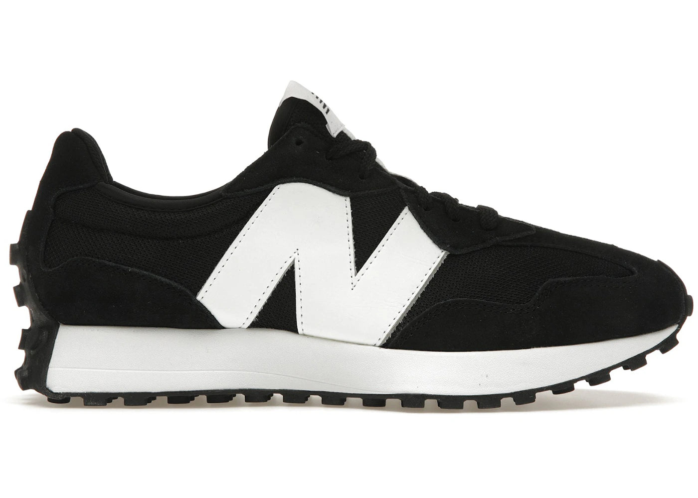 New Balance 327 Schwarz Weiß N Logo