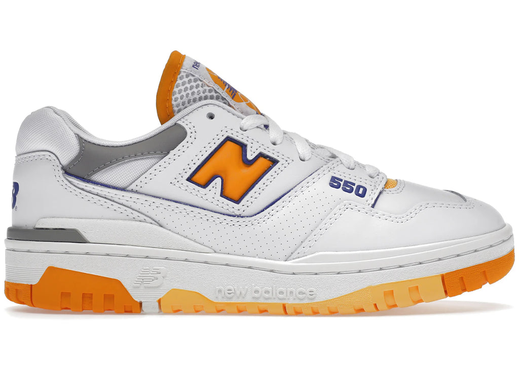 New Balance 550 Weiß Leuchtendes Orange
