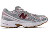 New Balance 740 Bungee Lace Silver Metalic Monarch Burgundy