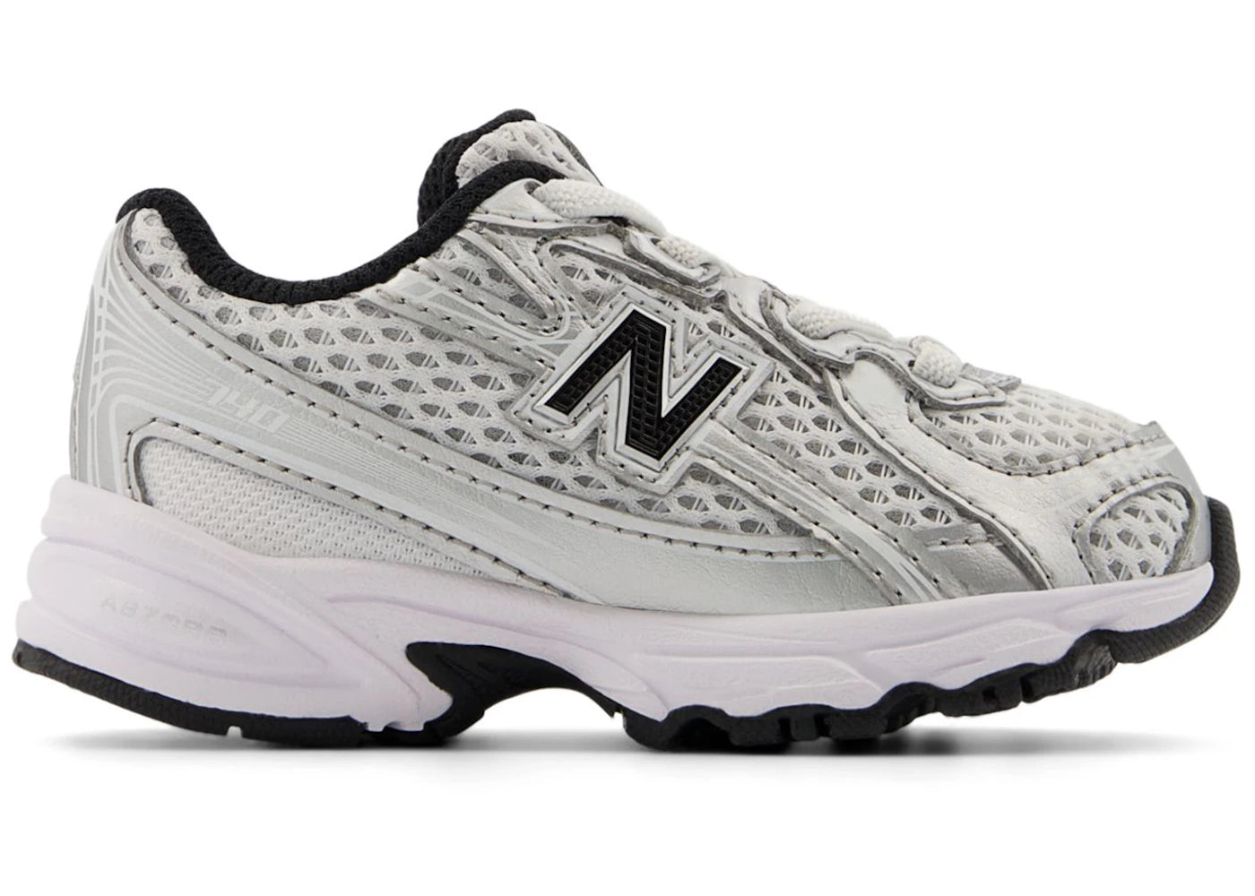 New Balance 740 Bungee Lace Silver Metallic Black