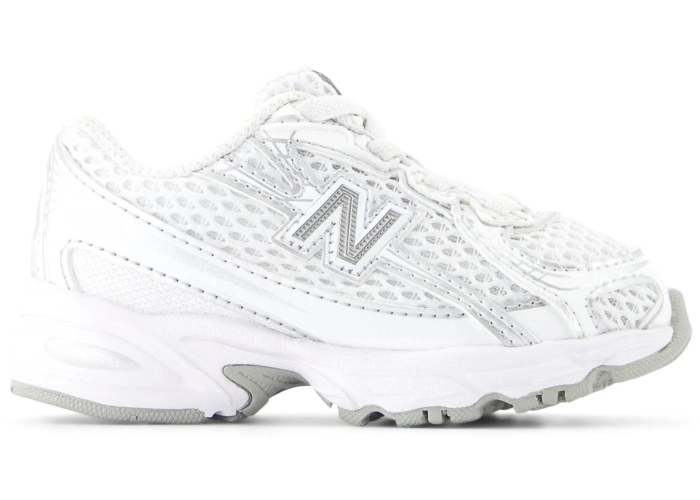 New Balance 740 Bungee Lace White Silver Metallic