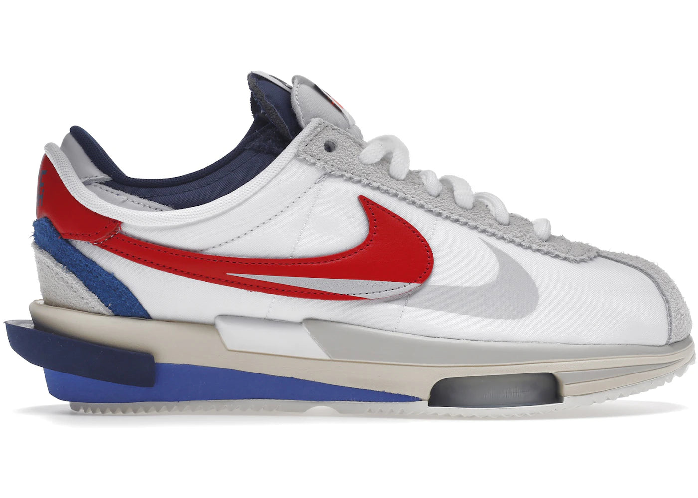 Nike Zoom Cortez SP sacai Weiß Universität Rot Blau