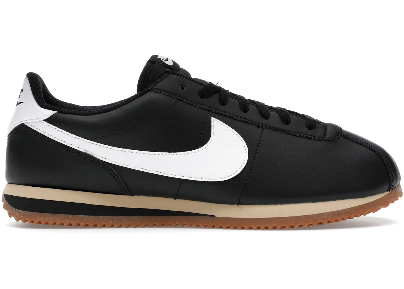 Nike Cortez Schwarz Gummi Mittelbraun Sesam Weiß