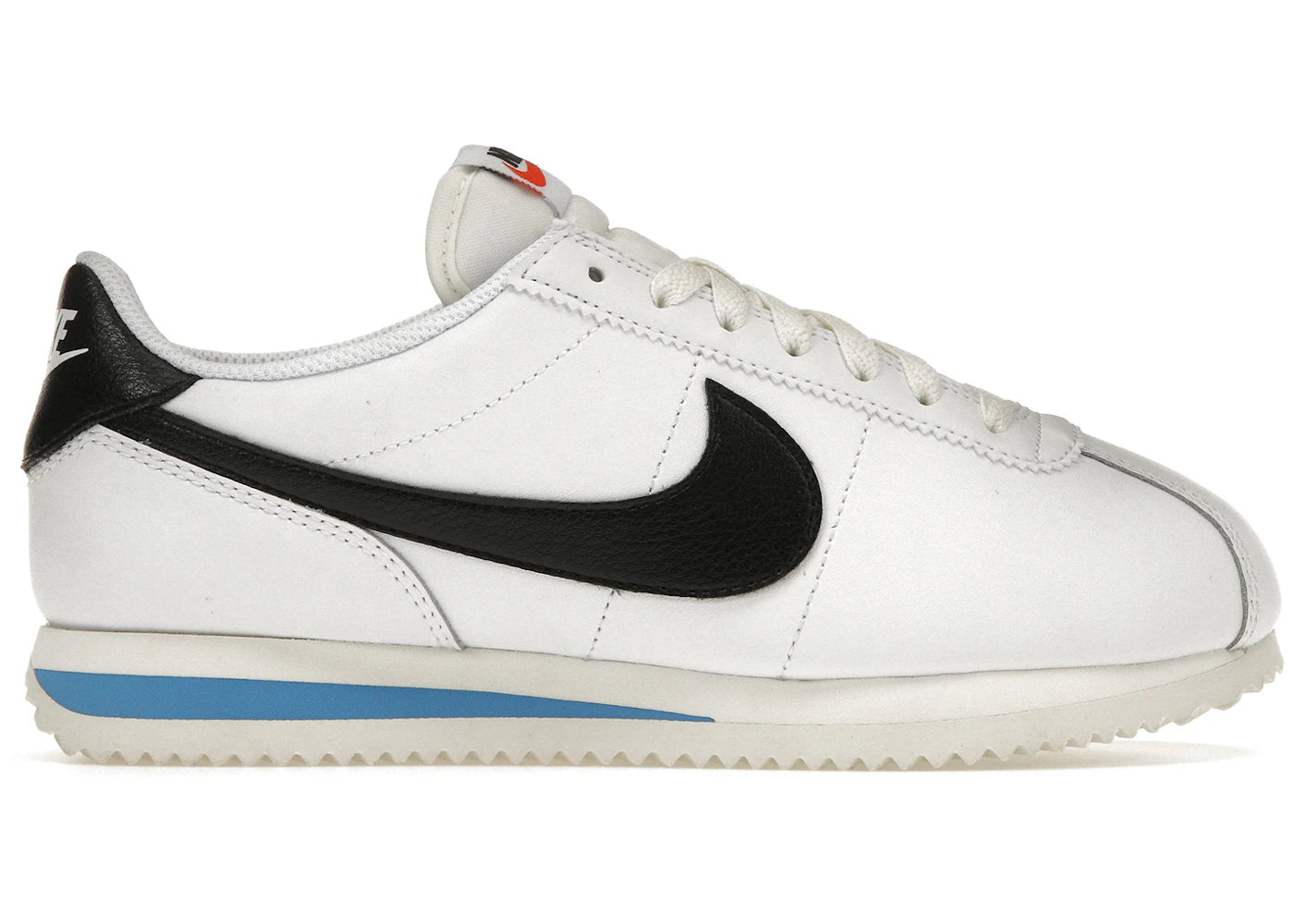 Nike Cortez Weiß Schwarz Hell Foto Blau