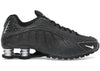 Nike Shox R4 Schwarzes Leder im Used-Look