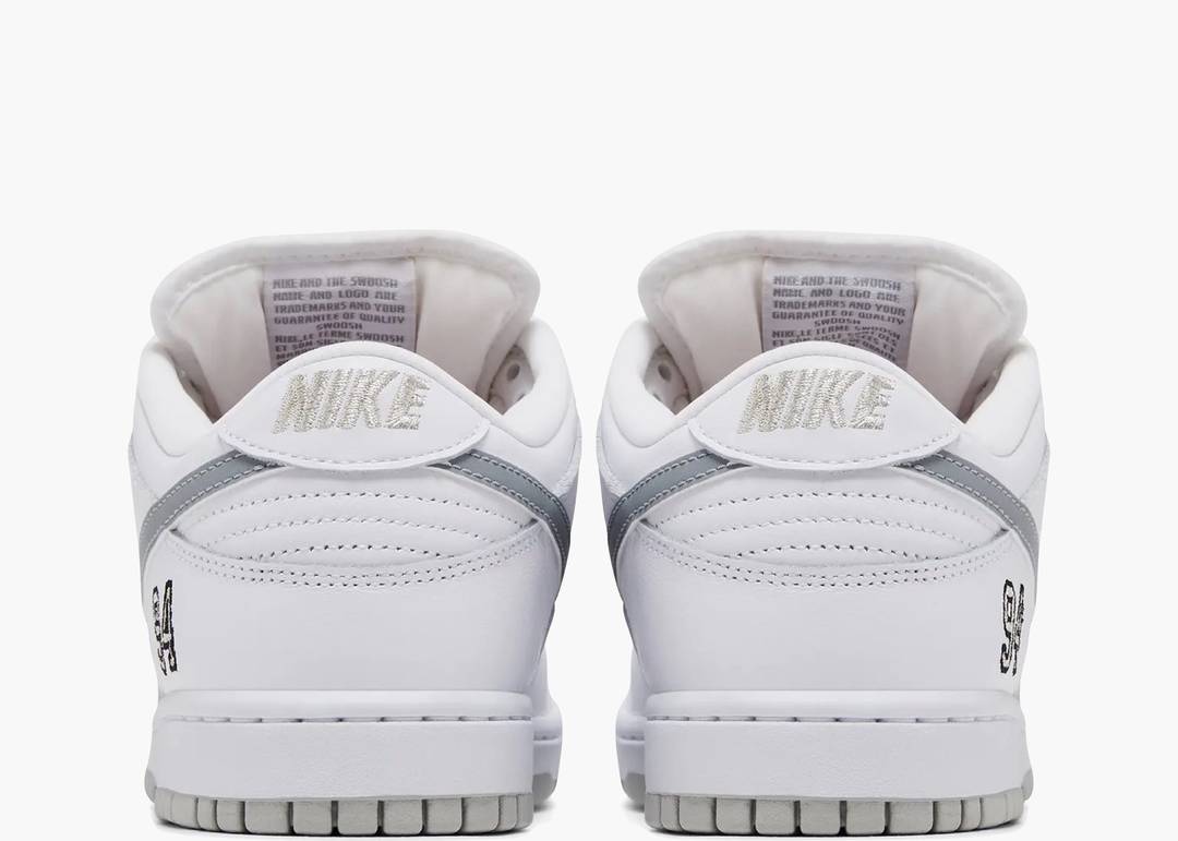 Nike SB Dunk Low Supreme 94 Weiß Metallic Silber